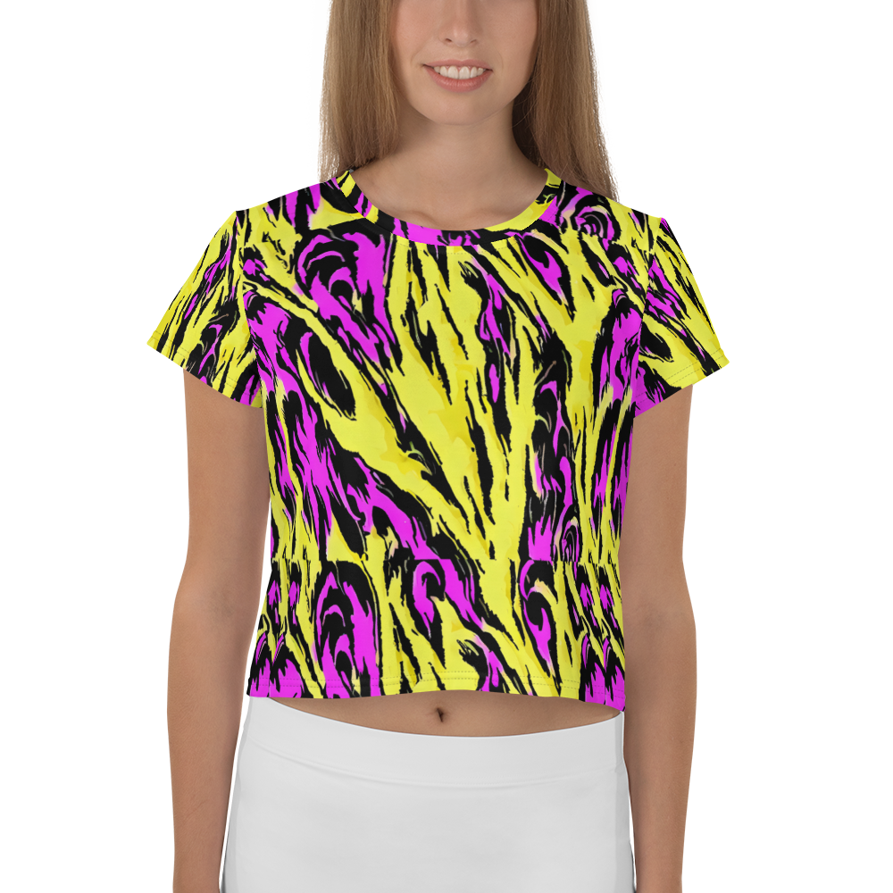 Women's Crop Tee - Neon Savanna