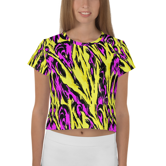 Women's Crop Tee - Neon Savanna