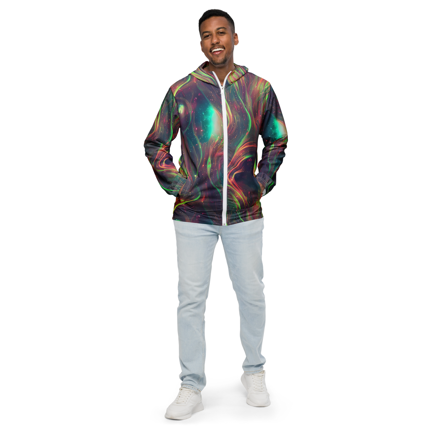 Men's Windbreaker - Temple Wave