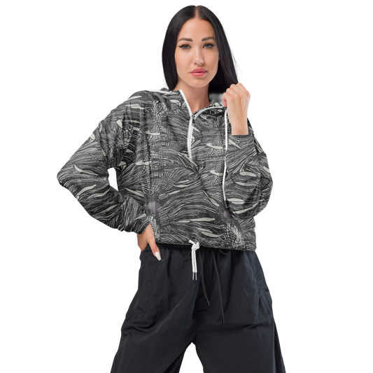 Women's Cropped Windbreaker - Sable Currents