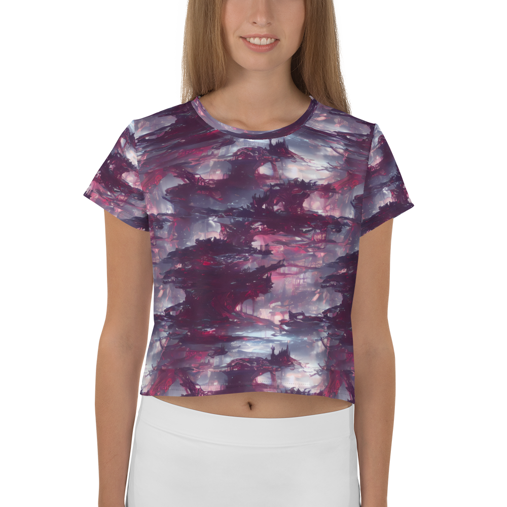 Women's Crop Tee - Twilight Fortresses