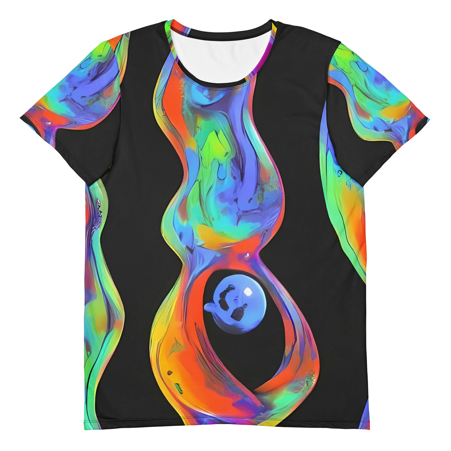 Men's Athletic T-Shirt - Vibrant Vortices