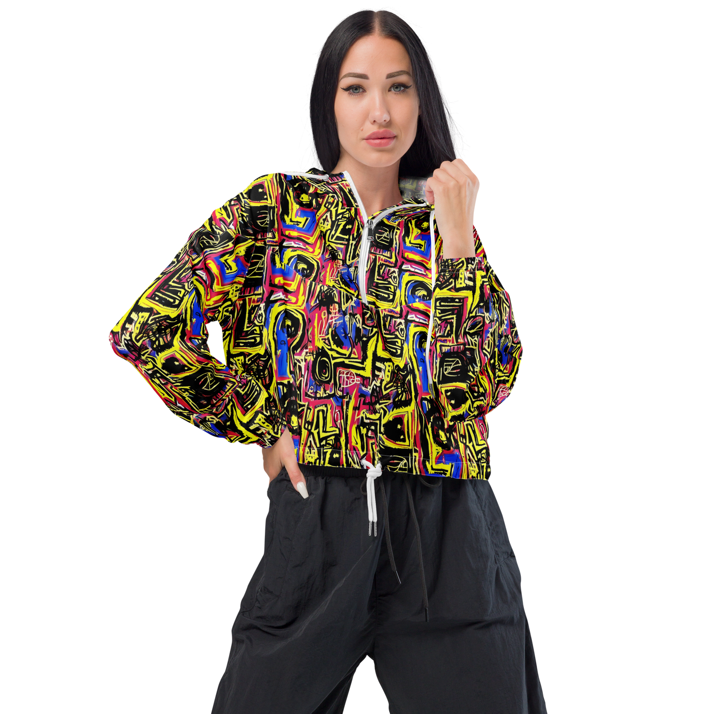 Women's Cropped Windbreaker - Beyond the Canvas