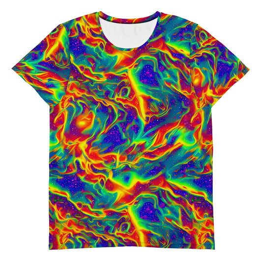 Men's Athletic T-Shirt - Nebula Symphony