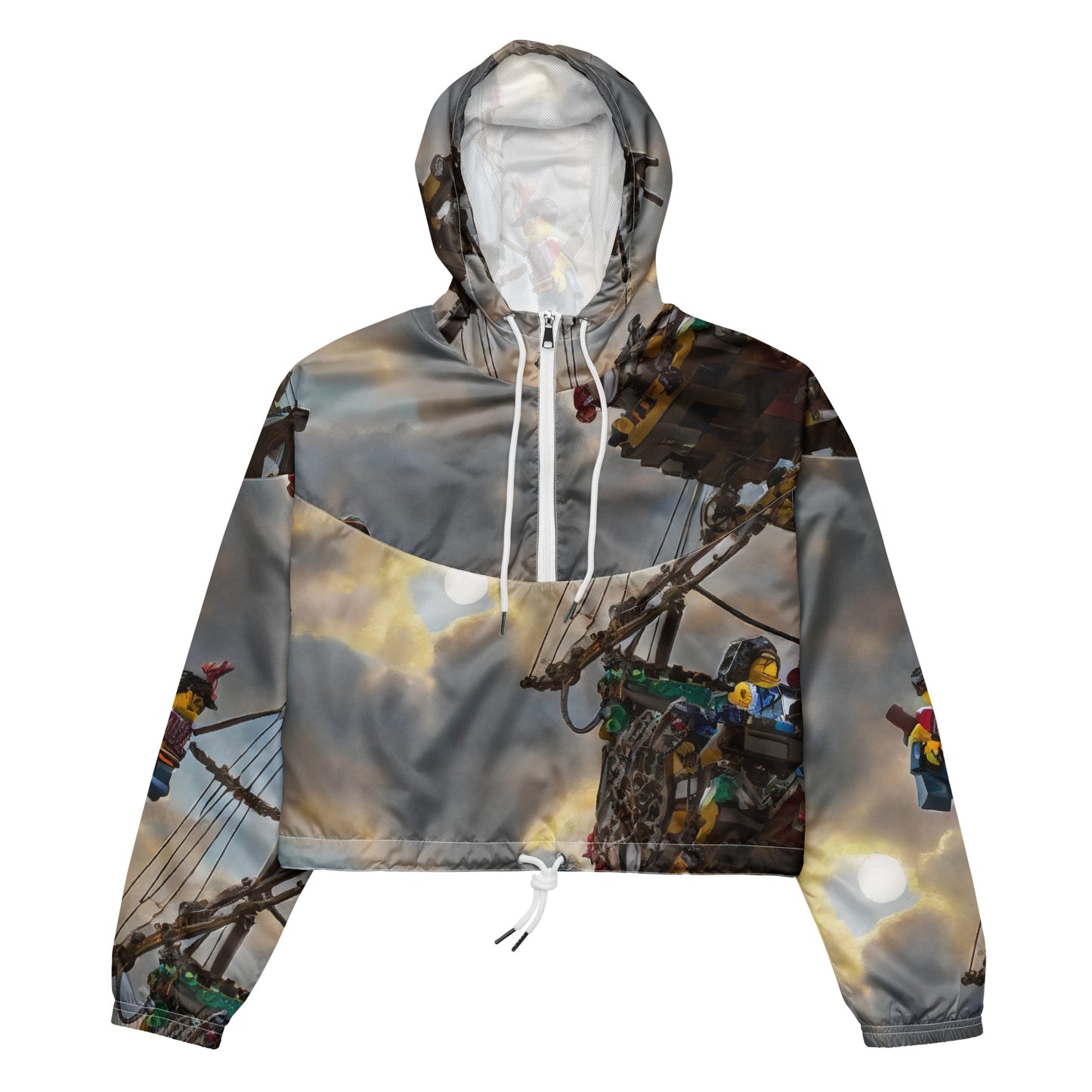 Women's Cropped Windbreaker - Skyward Adventure