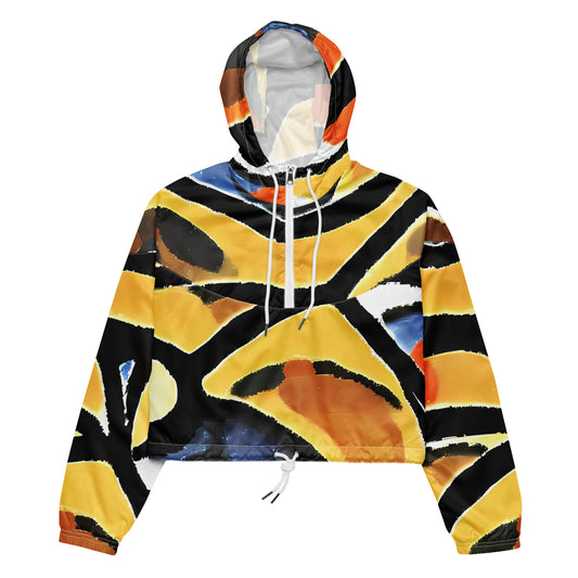 Women's Cropped Windbreaker - Savannah Nightfall