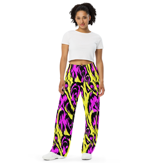 Wide-Leg Pants - Neon Savanna