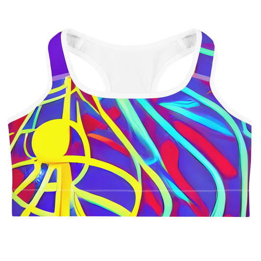 Sports Bra - Neo-Grid Rhapsody