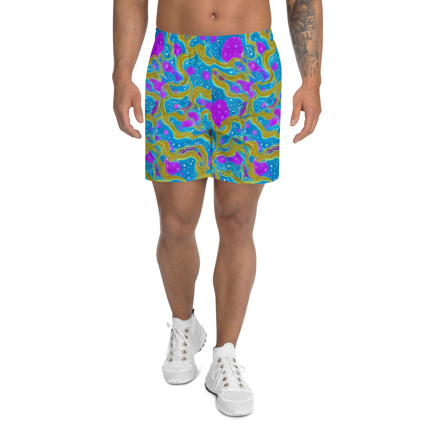 Men's Athletic Shorts - Mystic Waves