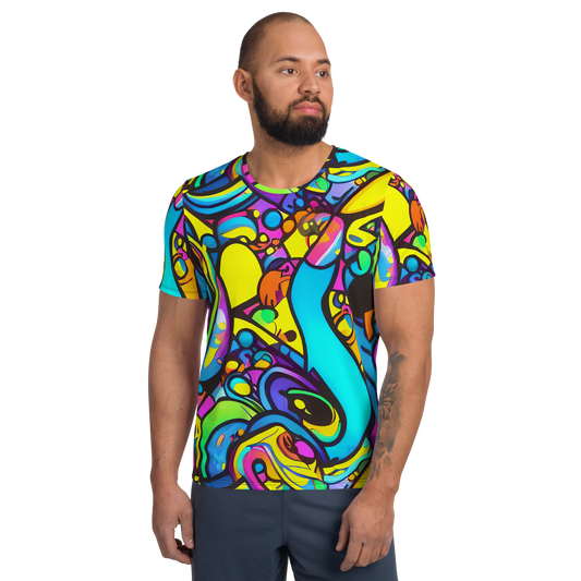 Men's Athletic T-Shirt - Kaleidoscopic Flow