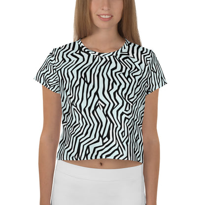 Women's Crop Tee - Echoing Stripes