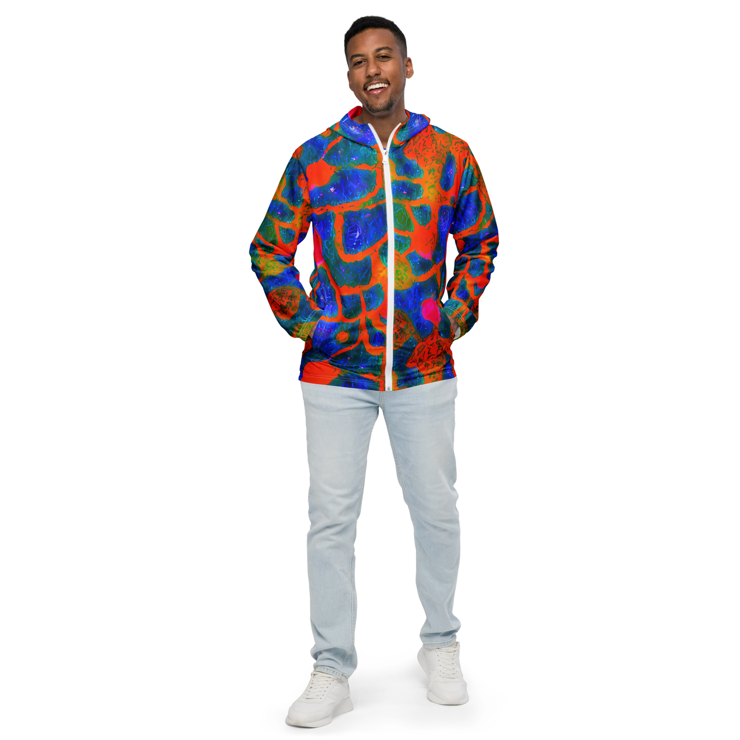 Men's Windbreaker - Vibrant Mosaic