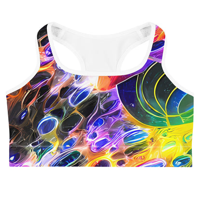 Sports Bra - Neon Orbits
