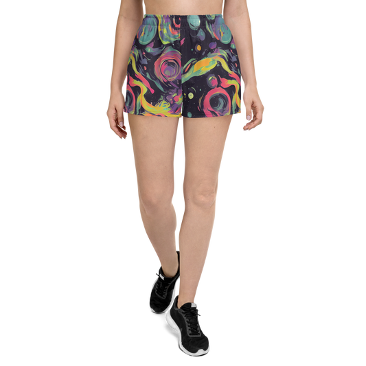 Women’s Athletic Shorts - Psychedelic Drift