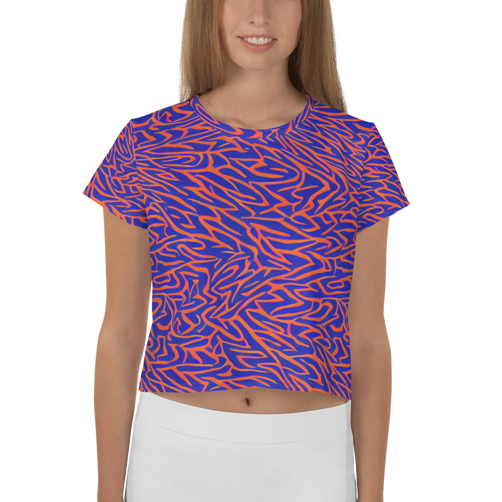 Women's Crop Tee - Sapphire Swirl