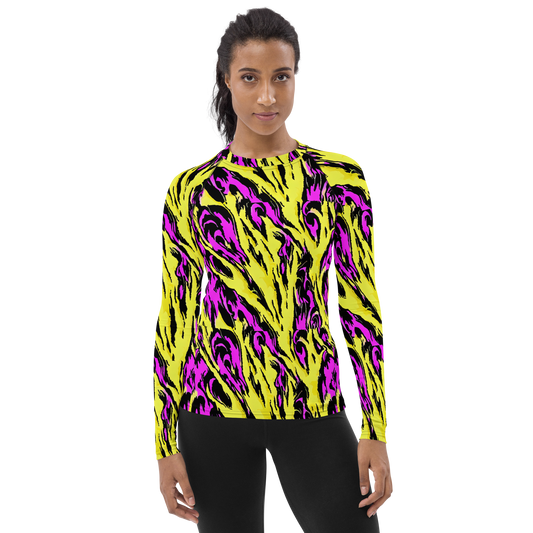 Women's Rash Guard - Neon Savanna