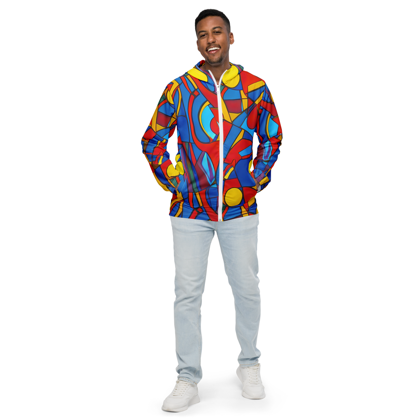 Men's Windbreaker - Mondrian Maze