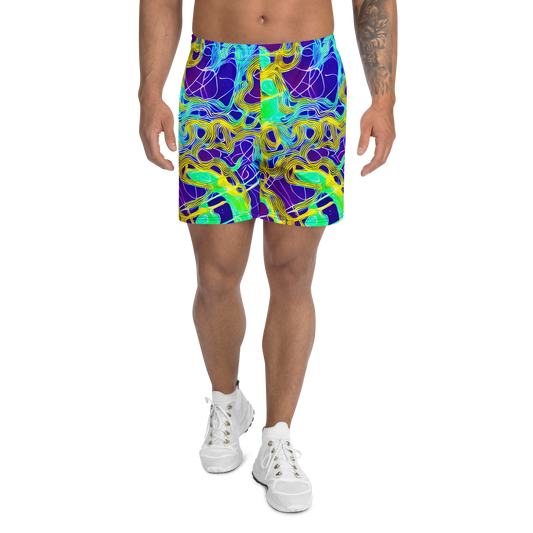 Men's Athletic Shorts - Neon Jungle Rhapsody