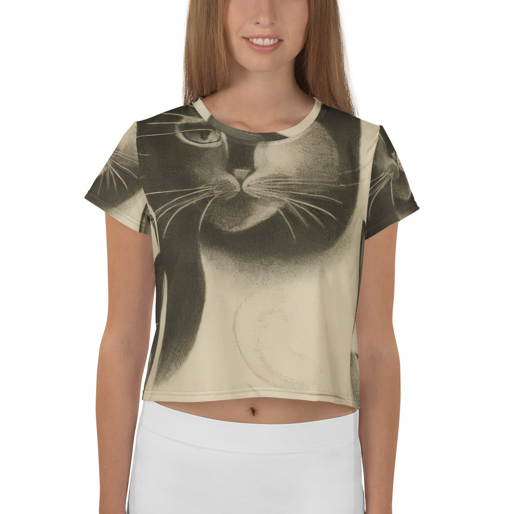 Women's Crop Tee - Feline Symphony