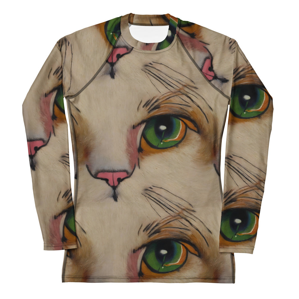 Women's Rash Guard - Emerald Gaze