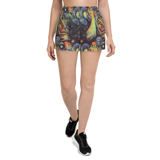 Women’s Athletic Shorts - Cosmic Scream