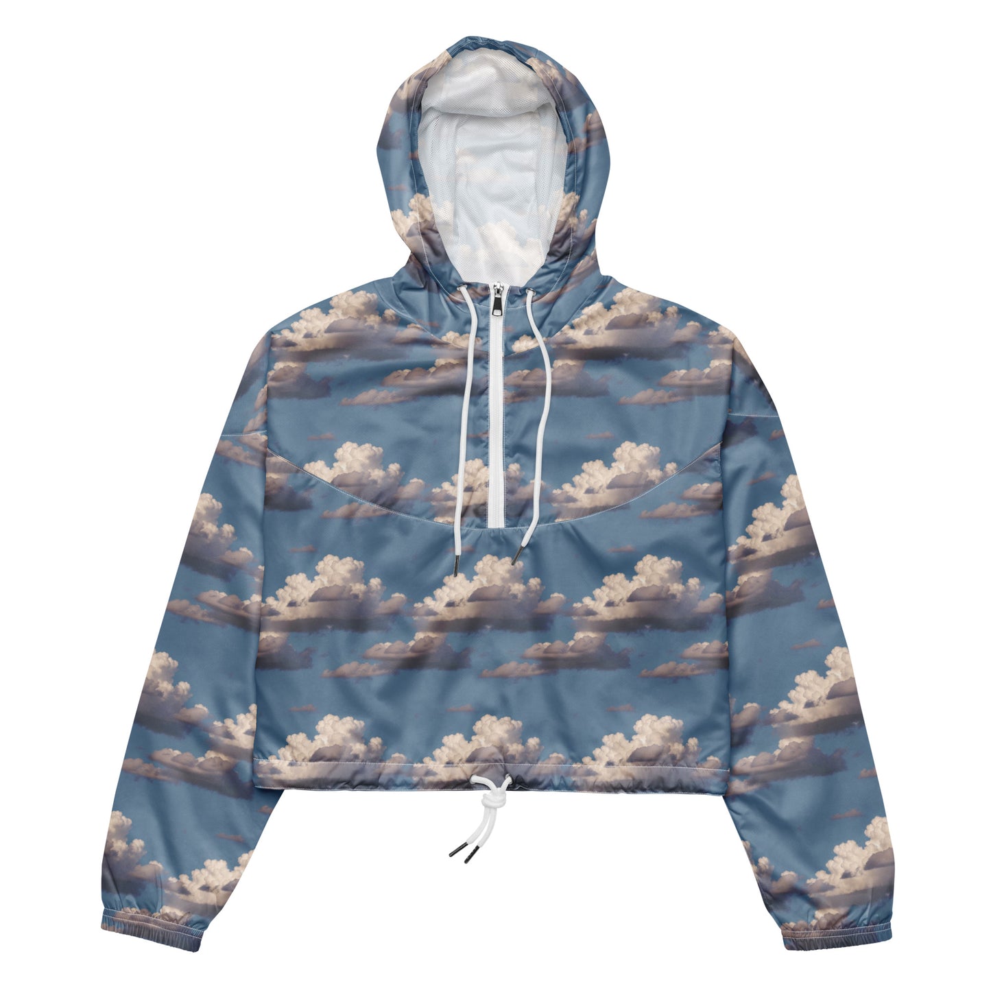 Women's Cropped Windbreaker - Celestial Cotton