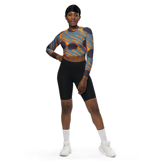 Long Sleeve Crop Top - Flames of Gravity