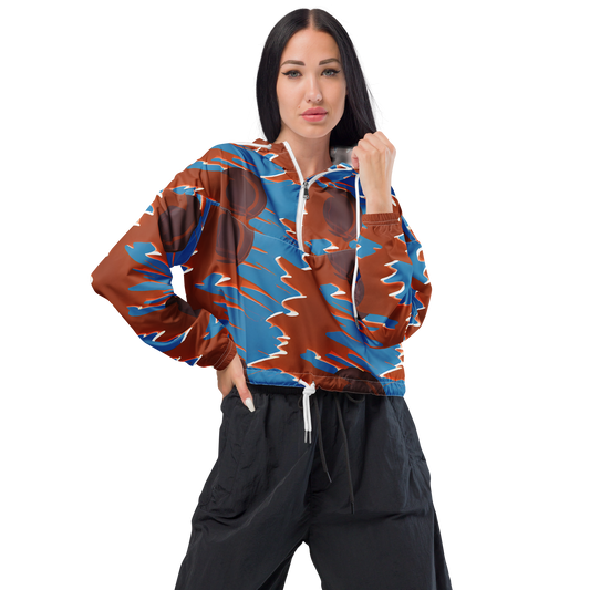 Women's Cropped Windbreaker - Desert Vortex