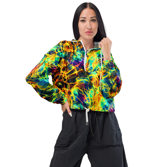 Women's Cropped Windbreaker - Kapp's Kaleidoscope