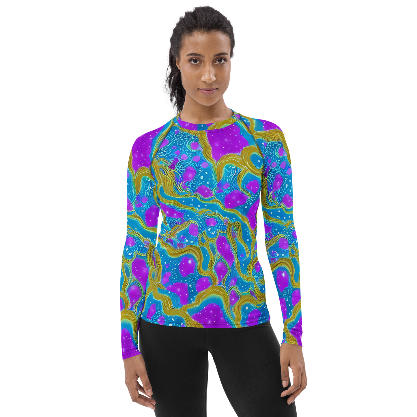 Women's Rash Guard - Mystic Waves