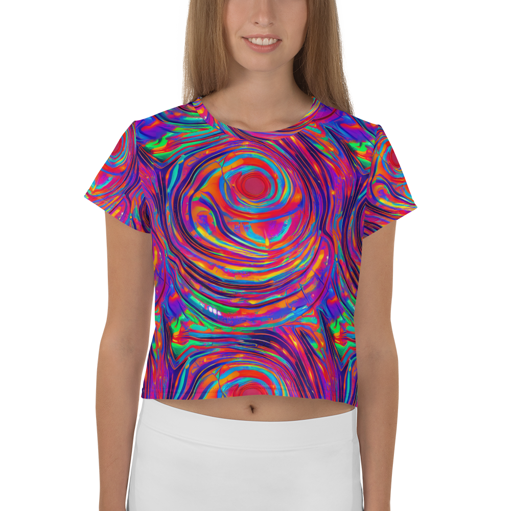 Women's Crop Tee - Quantum Spiral