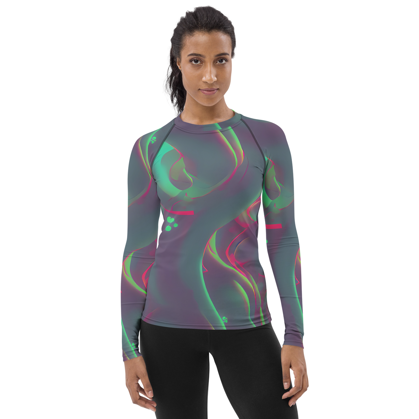 Women's Rash Guard - Neon Whisper