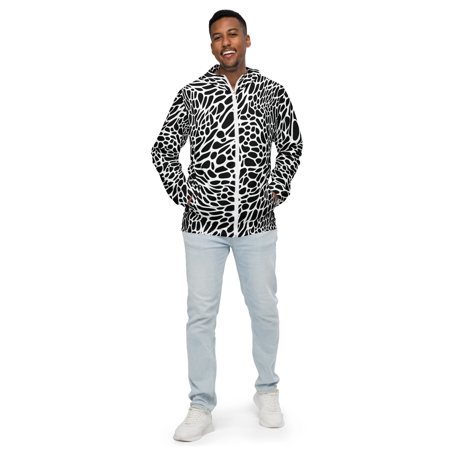 Men's Windbreaker - Monochrome Mystique