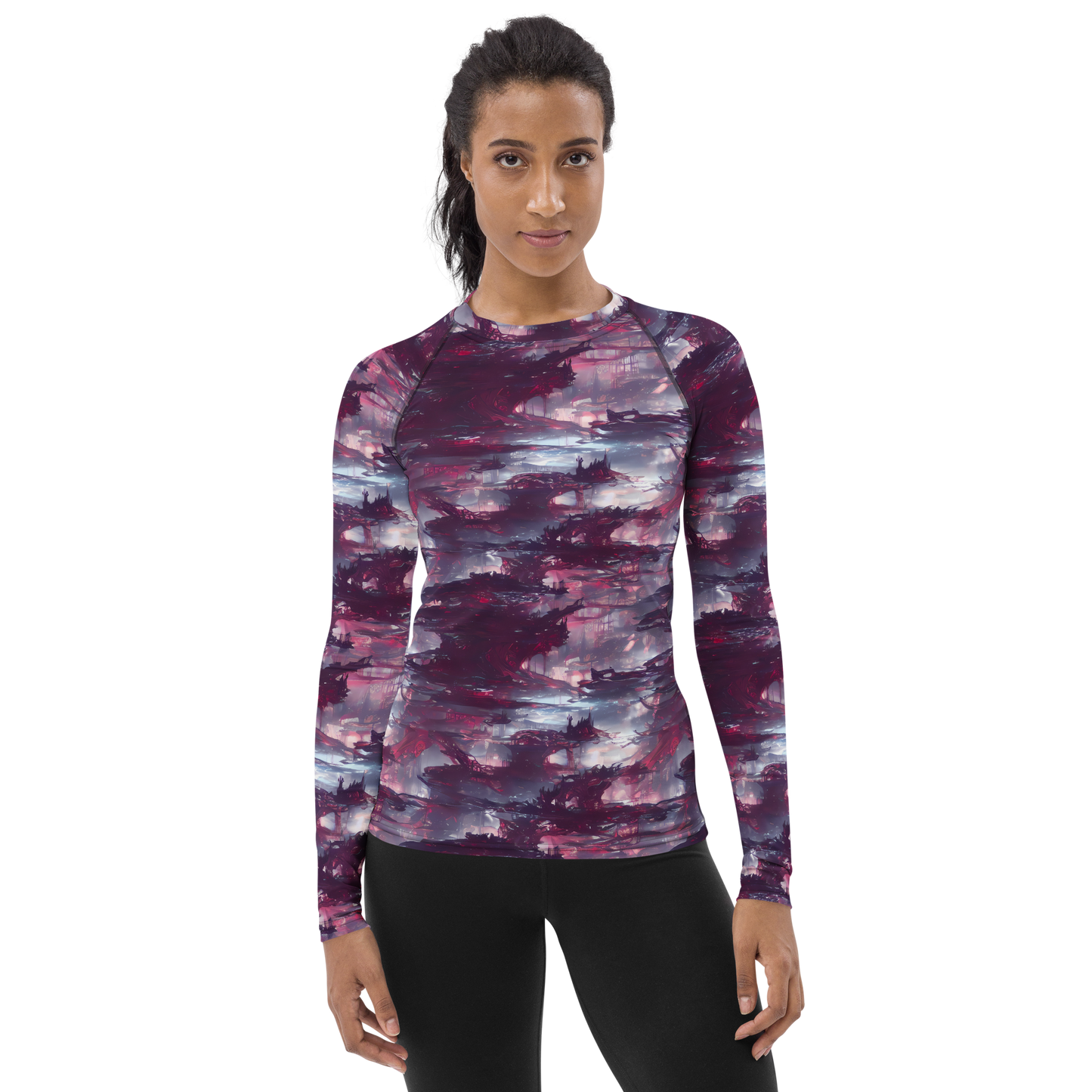 Women's Rash Guard - Twilight Fortresses