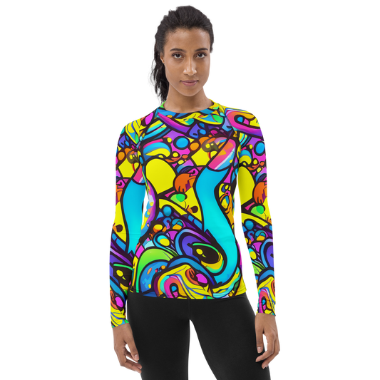 Women's Rash Guard - Kaleidoscopic Flow