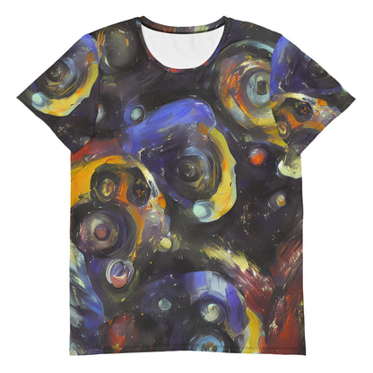 Men's Athletic T-Shirt - Psychedelic Planets