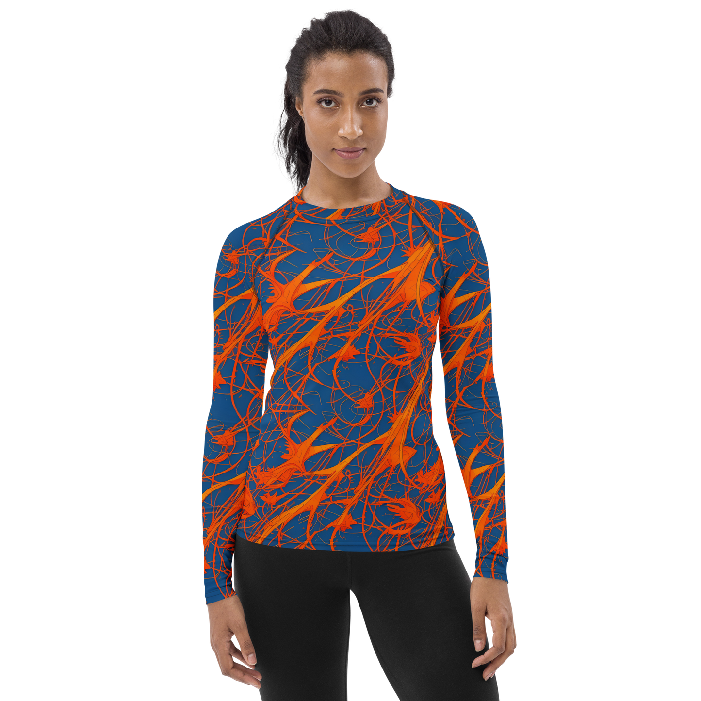 Women's Rash Guard - Nautical Ember