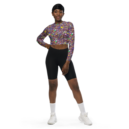 Long Sleeve Crop Top - Eyes of Enchantment