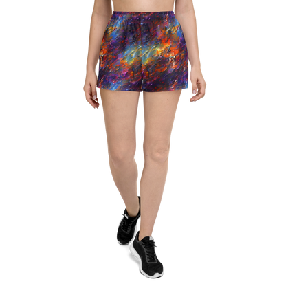 Women’s Athletic Shorts - Auroral Ripples