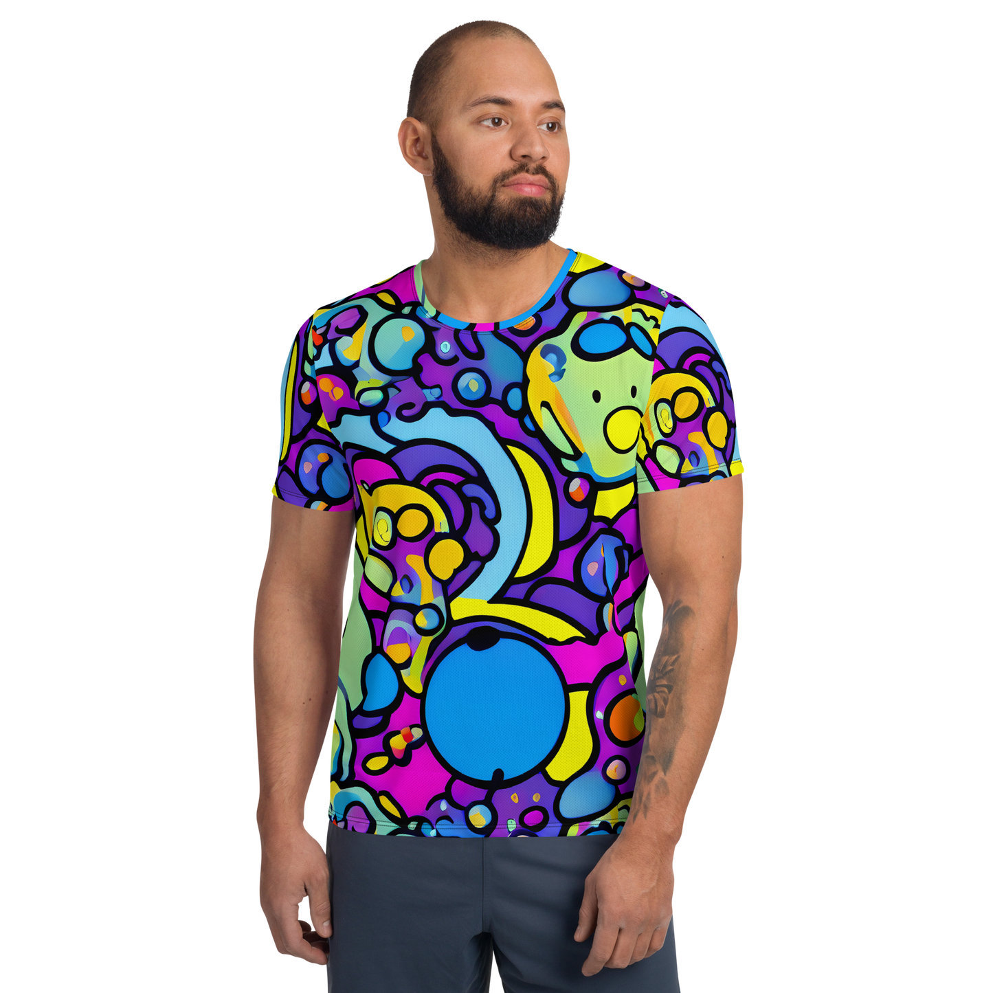 Men's Athletic T-Shirt - Radiant Lagoon