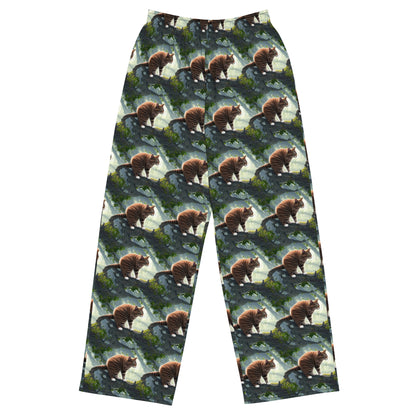 Wide-Leg Pants - Whiskered Enigma