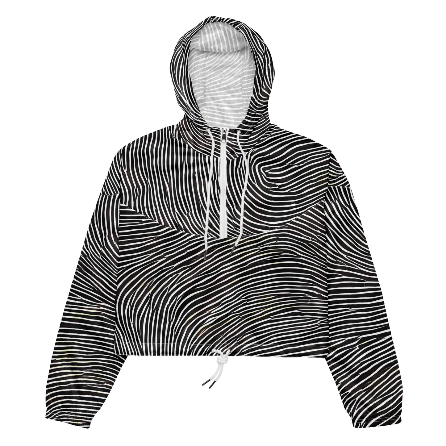 Women's Cropped Windbreaker - Silent Currents