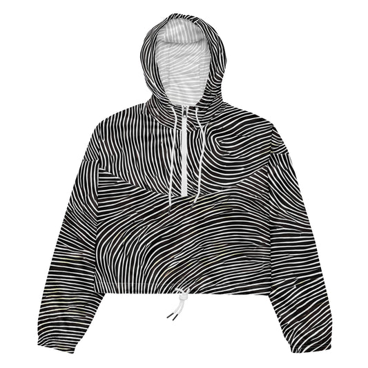 Women's Cropped Windbreaker - Silent Currents