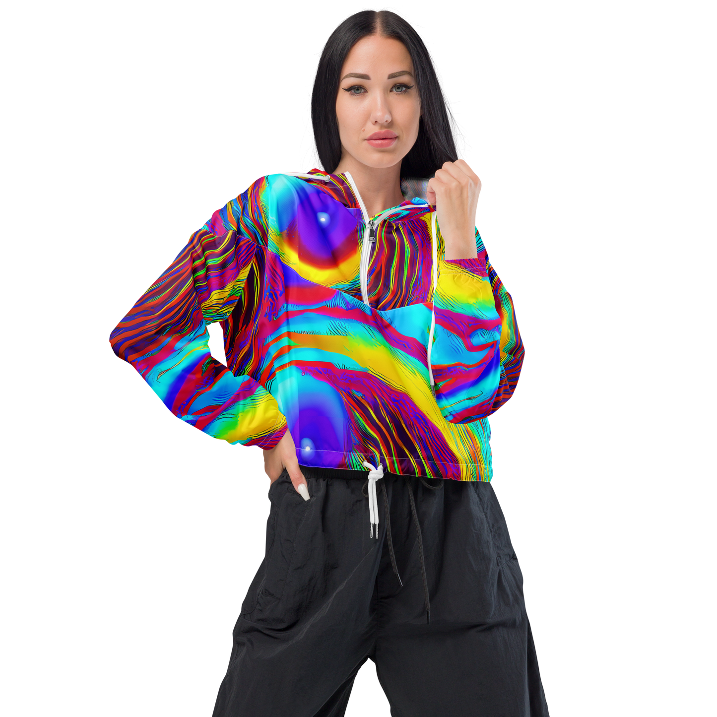 Women's Cropped Windbreaker - Kapoor Vortex