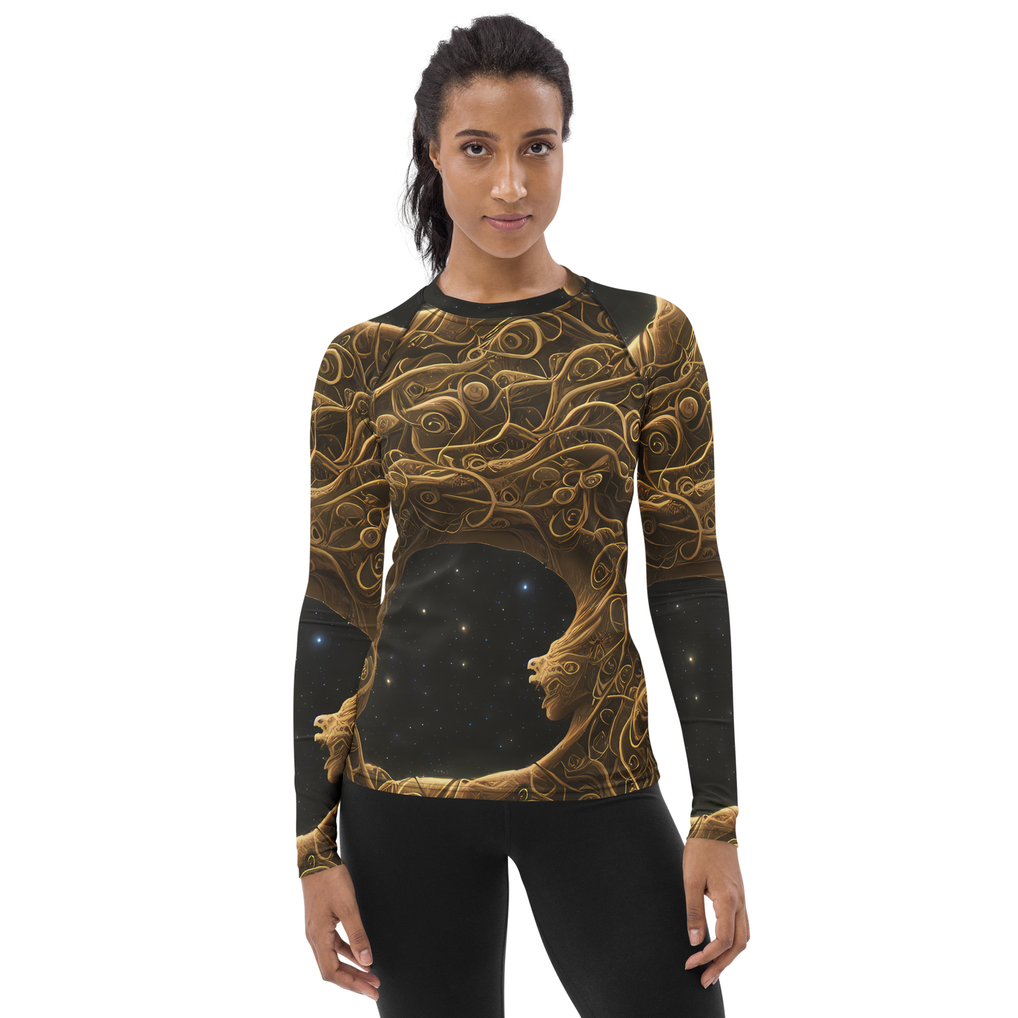 Women's Rash Guard - Gilded Reverie