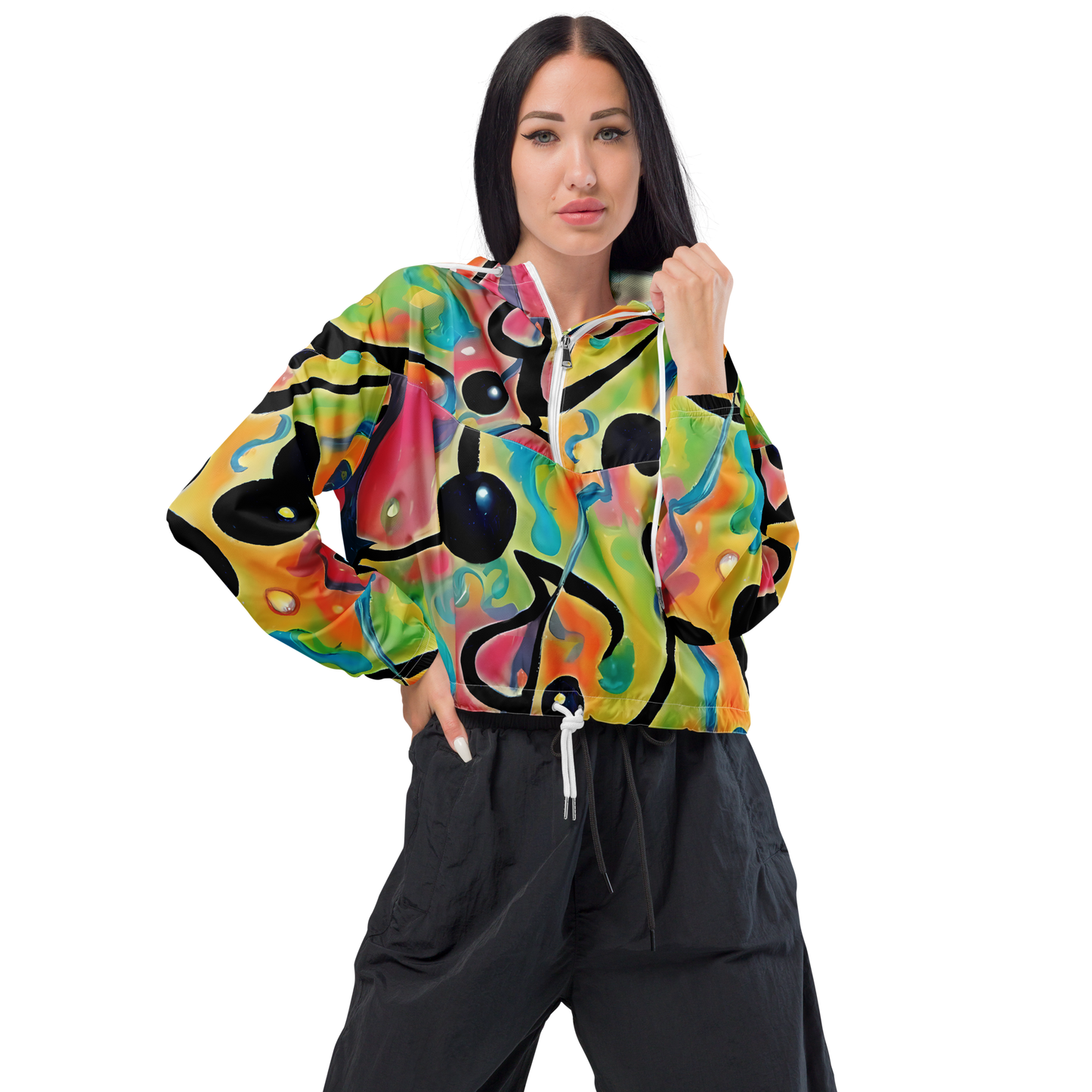 Women's Cropped Windbreaker - Midday Mirage