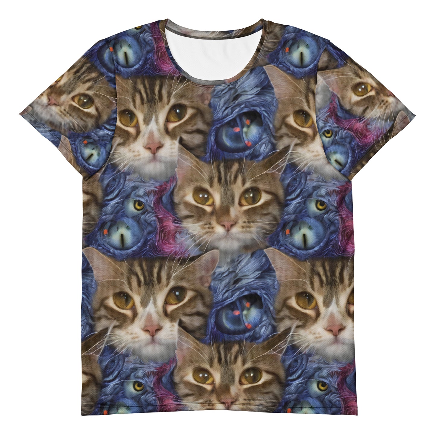 Men's Athletic T-Shirt - Feline Fantasy