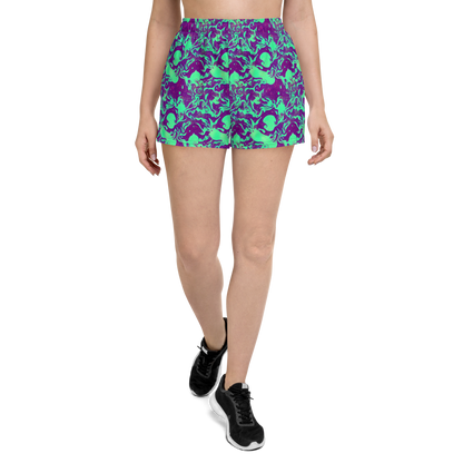 Women’s Athletic Shorts - Alien Ripples