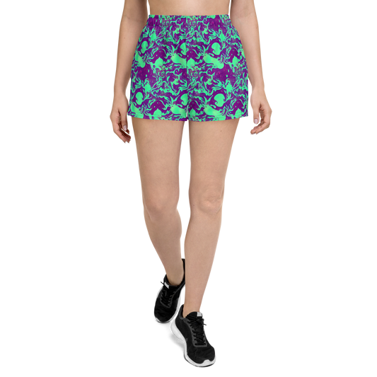 Women’s Athletic Shorts - Alien Ripples