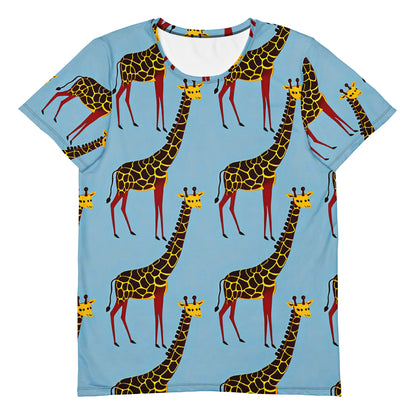 Men's Athletic T-Shirt - Giraffe Groove